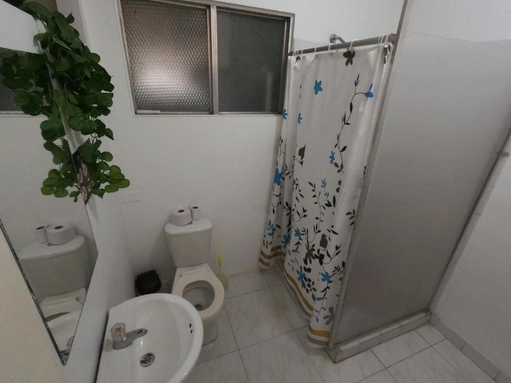Koupelna v ubytování Hostal paz y vida