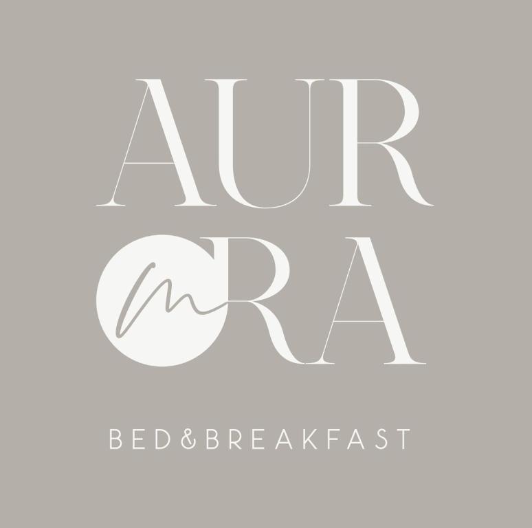 un logo in argento con sfondo bianco di Aurora Bed and Breakfast a Cirò Marina