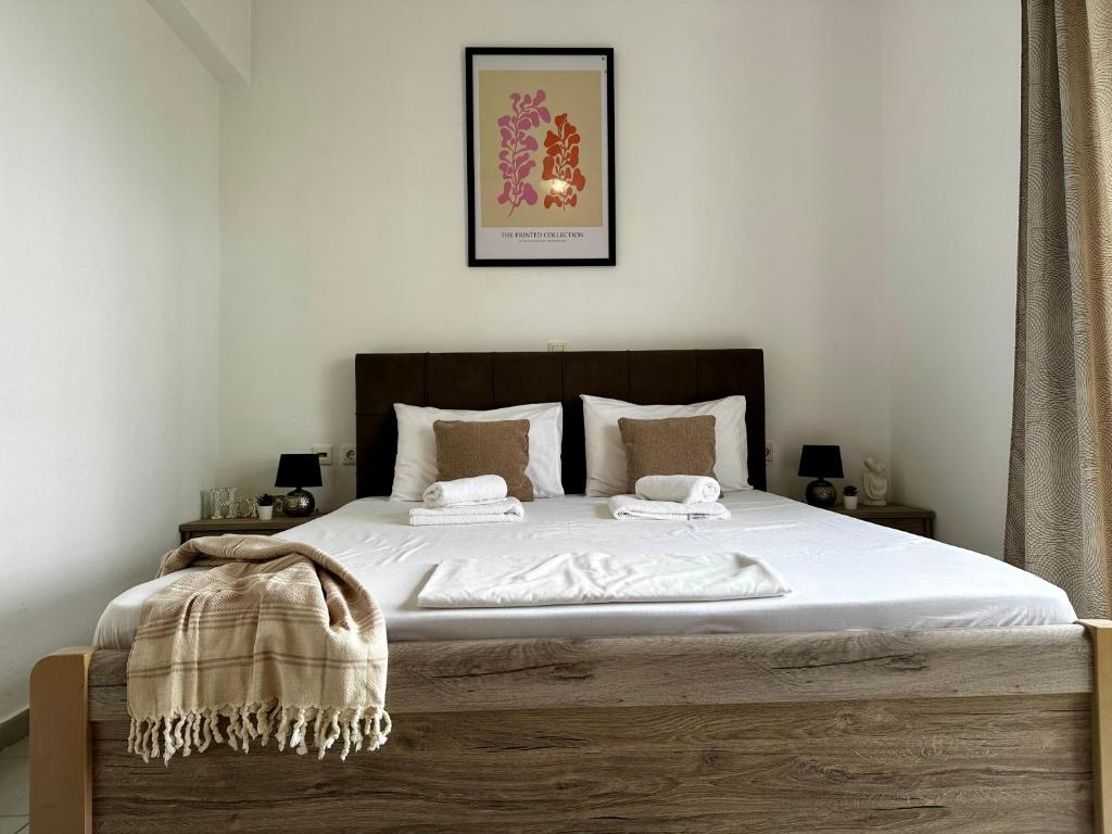Llit o llits en una habitació de Elgreco Apartment, with nice view, in Kos Town "12"