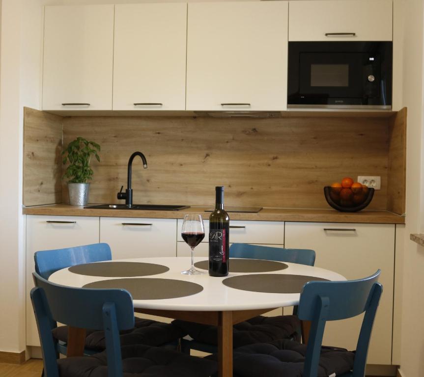 Kuchyň nebo kuchyňský kout v ubytování Apartments Ritoša
