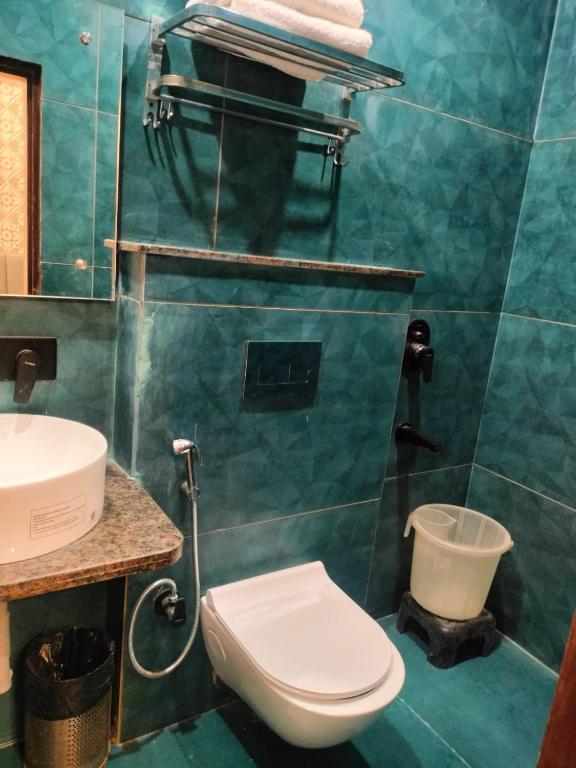 Koupelna v ubytování Hotel Anand Villa