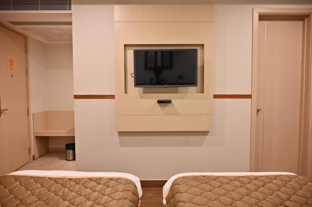 TV a/nebo společenská místnost v ubytování Soho Boutique Hotel