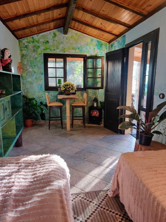 Postel nebo postele na pokoji v ubytování estudio Wabi-Sabi