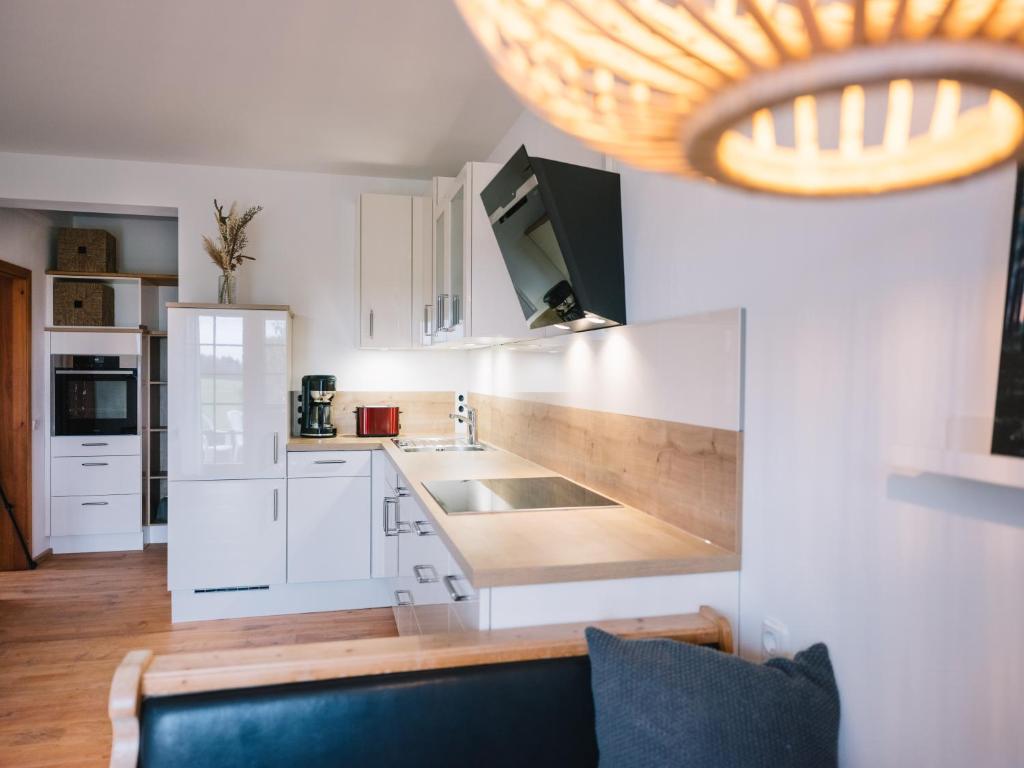 Kuchyň nebo kuchyňský kout v ubytování Landhaus Weber