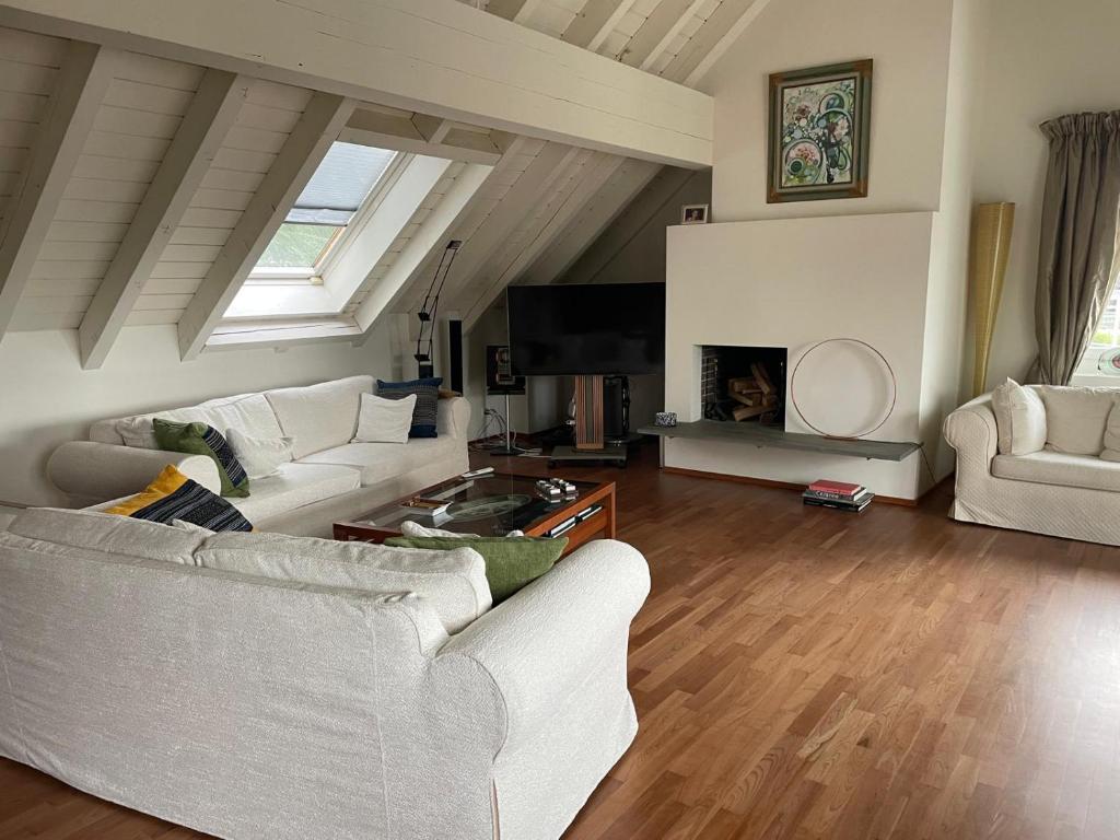 Posezení v ubytování Spacious and stylish Apartment in Zurich