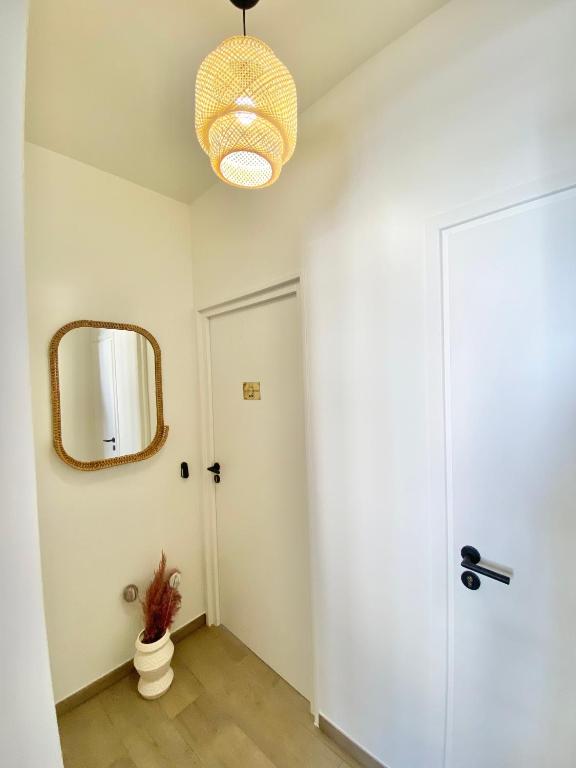 Koupelna v ubytování Appartement moderne climatisé Monaco vue Mer