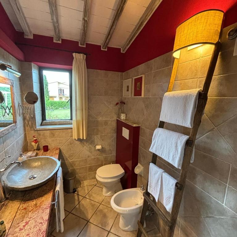 Koupelna v ubytování Podere Bellavista