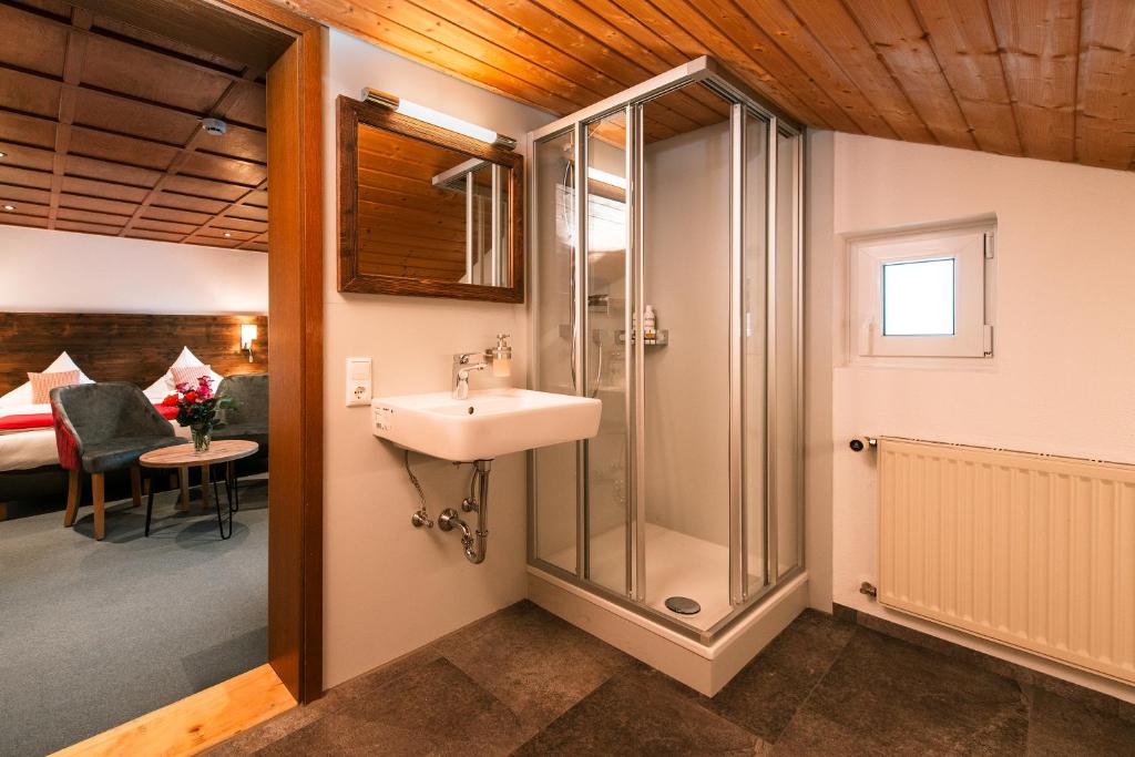Koupelna v ubytování Hotel Tradizio