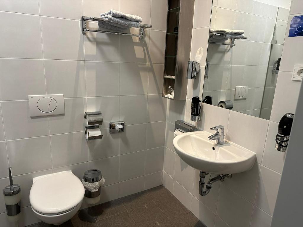 Koupelna v ubytování Hotel Efcannos