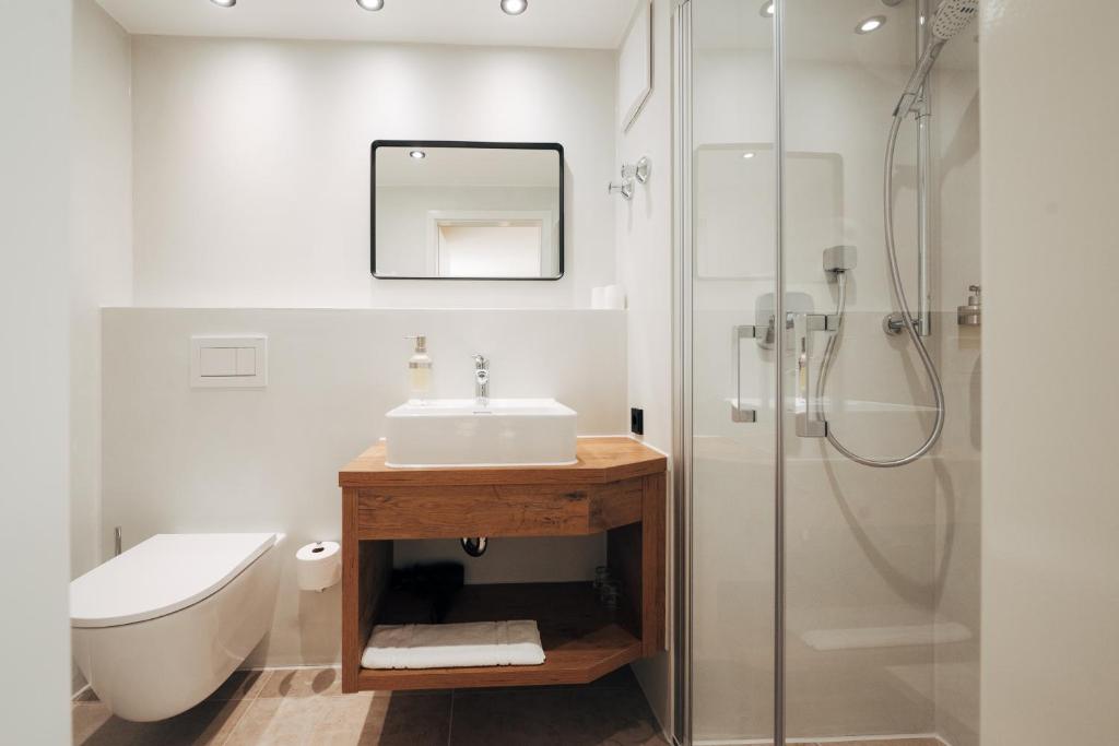 Koupelna v ubytování Hotel Tradizio