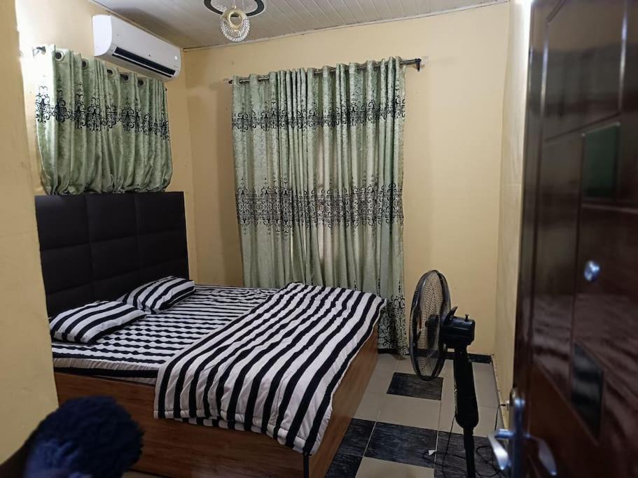 Postel nebo postele na pokoji v ubytování Flat In Asaba Airport