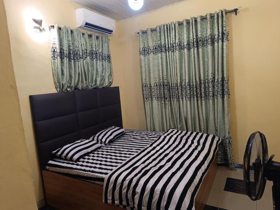 Postel nebo postele na pokoji v ubytování Flat In Asaba Airport