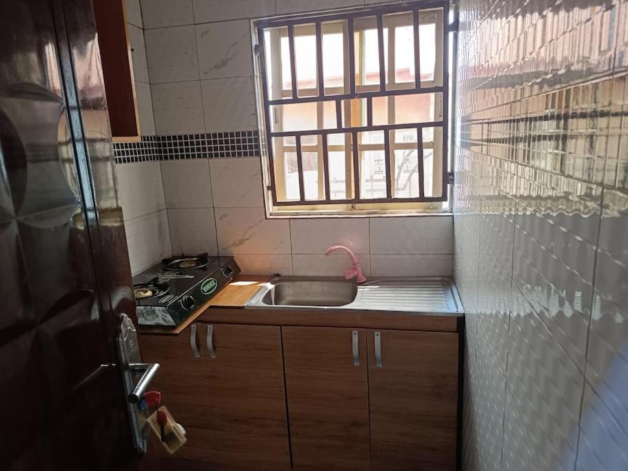 Kuchyň nebo kuchyňský kout v ubytování Flat In Asaba Airport
