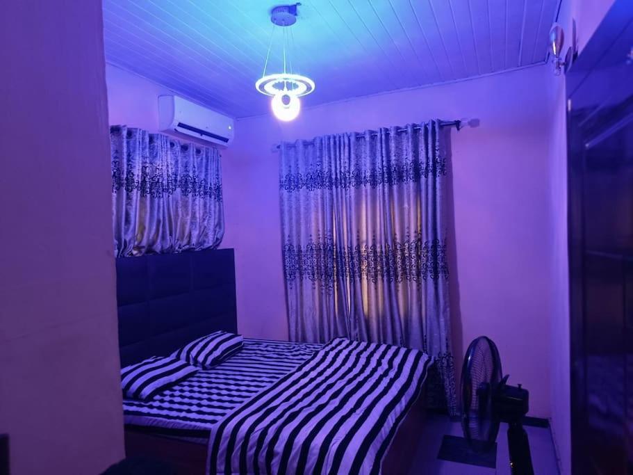 Postel nebo postele na pokoji v ubytování Flat In Asaba Airport