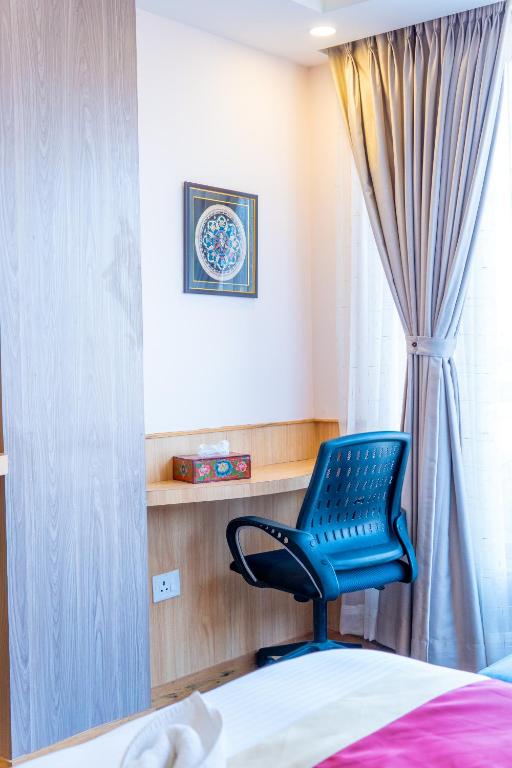 Postel nebo postele na pokoji v ubytování Hotel Yakroo Manang