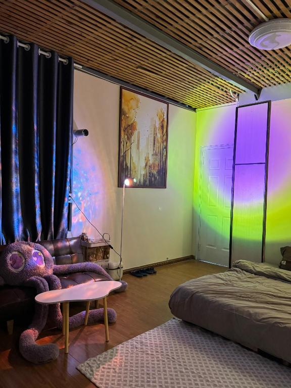 Postel nebo postele na pokoji v ubytování Baos Home