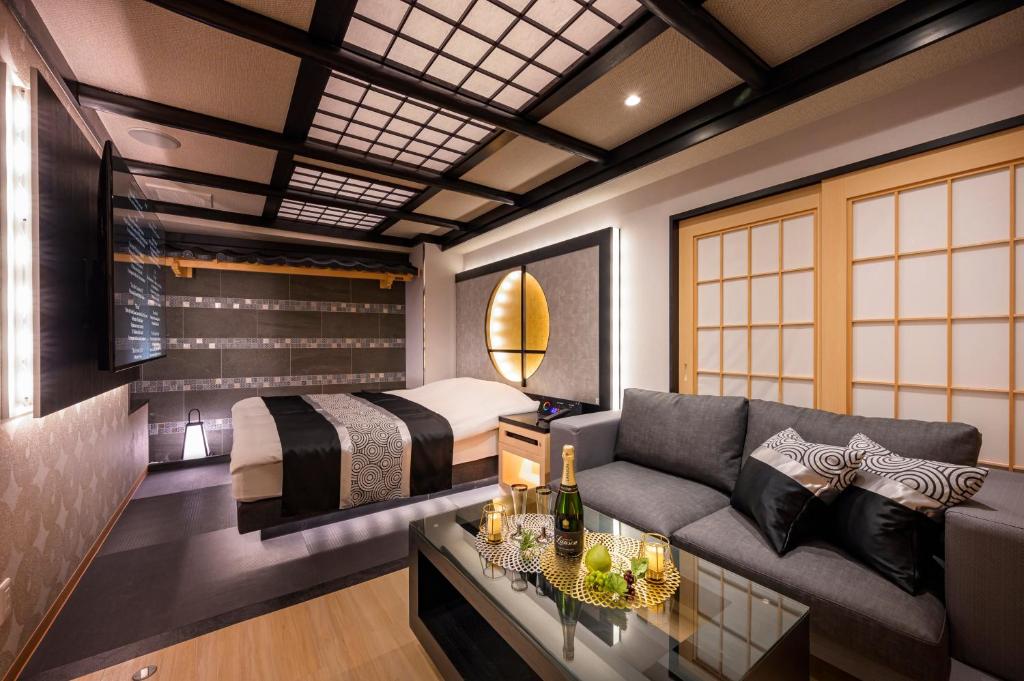 Posezení v ubytování Hotel P'sResort Adults only 大人専用