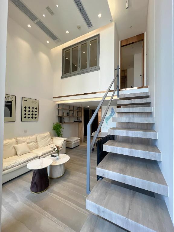Posezení v ubytování Zhongshan Perth Hotel Apartment - Shiqi Wanxianghui Branch
