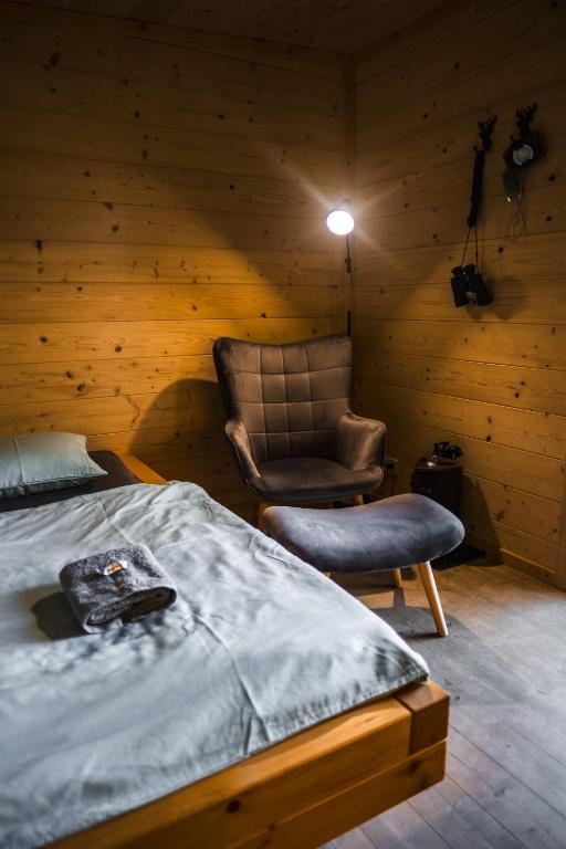 Voodi või voodid majutusasutuse Treehouse Tučapy toas
