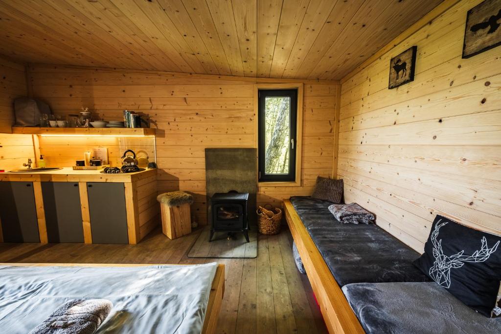 Istumisnurk majutusasutuses Treehouse Tučapy