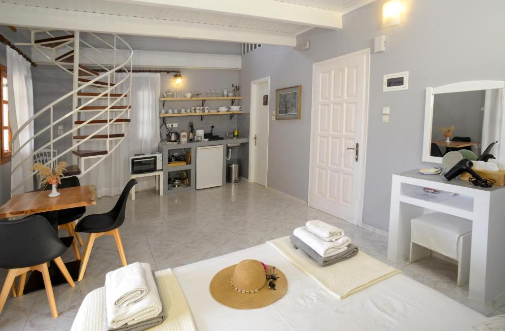 A kitchen or kitchenette at Albouro Seafront Apartments