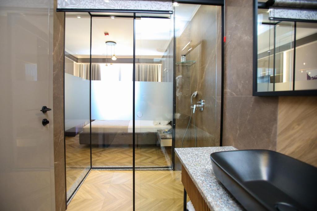Koupelna v ubytování Belvedere Hotel & SPA
