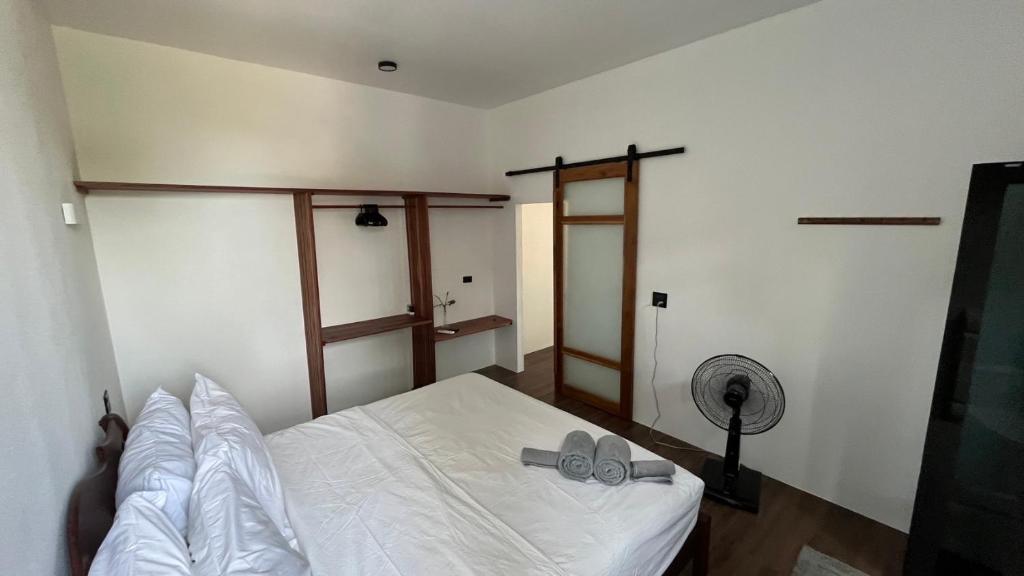 Postel nebo postele na pokoji v ubytování Koh Tao studios