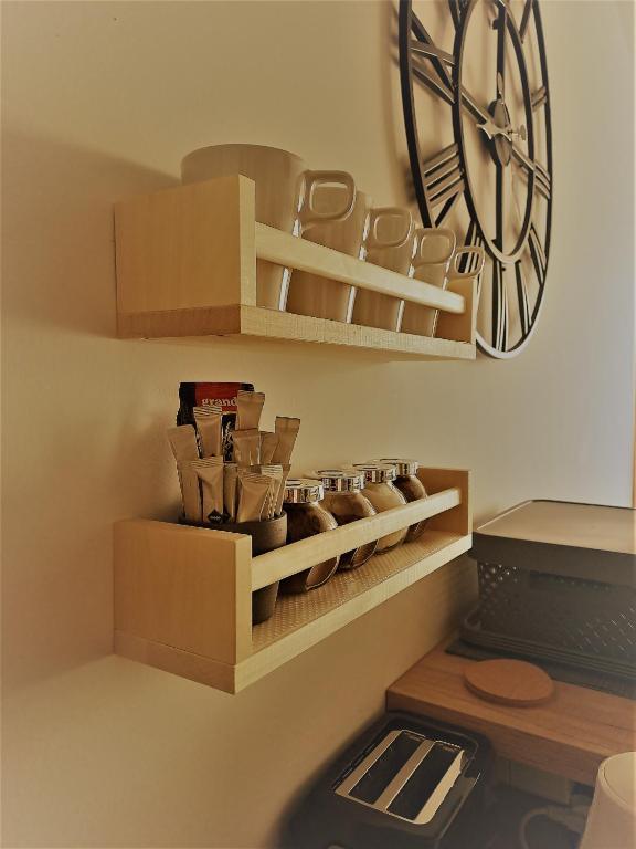 Kuchyň nebo kuchyňský kout v ubytování Apartman 64 Lux