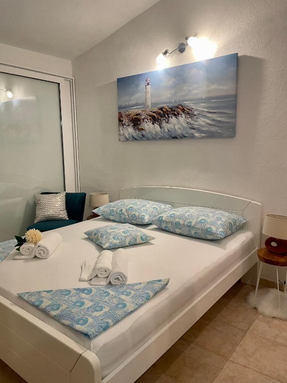 Posteľ alebo postele v izbe v ubytovaní Villa Terra Nostra Hvar
