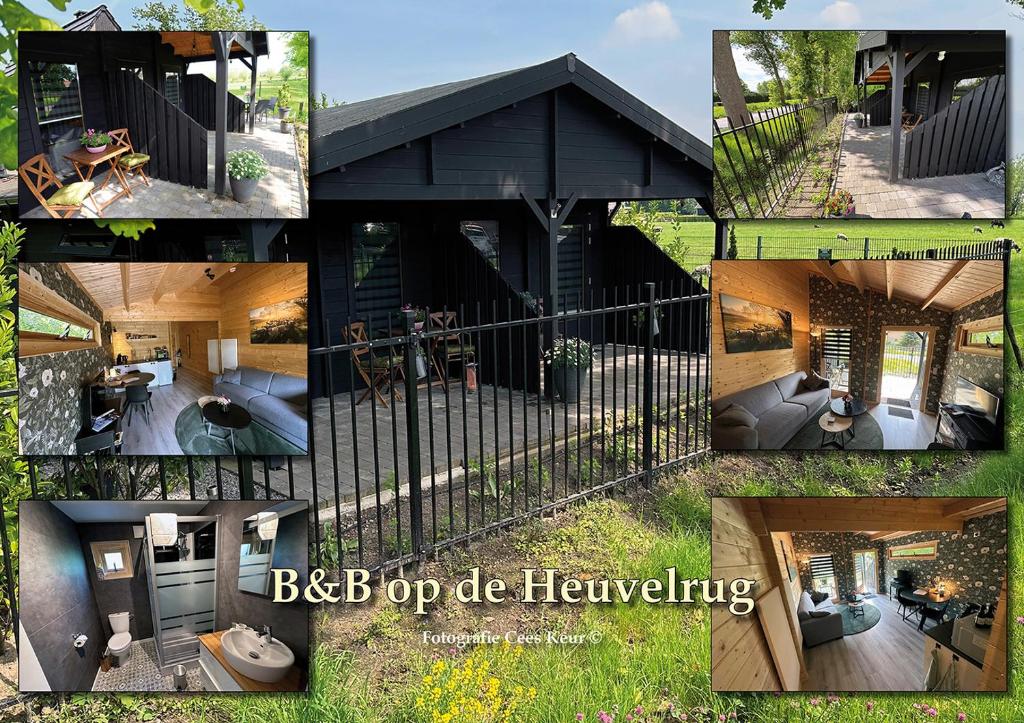 a collage of pictures of a house at B&B op de Heuvelrug in Leersum