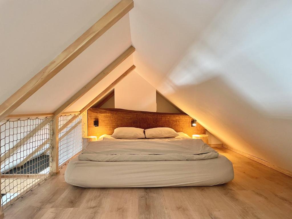 Postel nebo postele na pokoji v ubytování Apartmán Bella