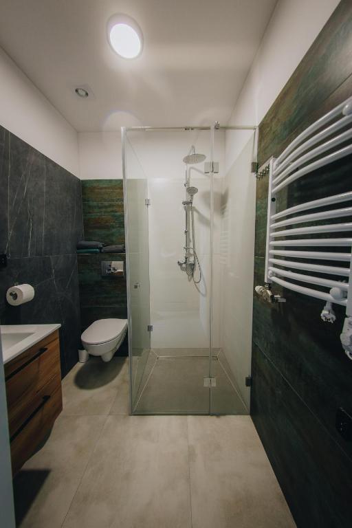 Kúpeľňa v ubytovaní Apartamenty Leśna