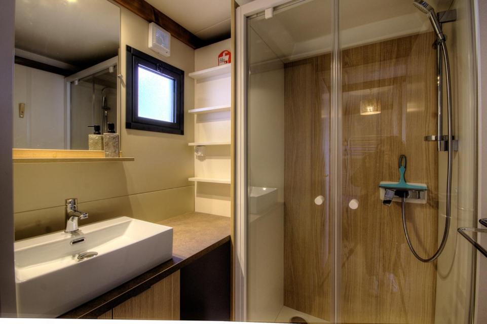 Koupelna v ubytování CHALET U Castagnu
