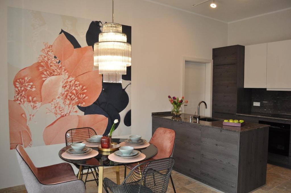 Kuchyň nebo kuchyňský kout v ubytování Ferienwohnung Binder Hubertusstraße
