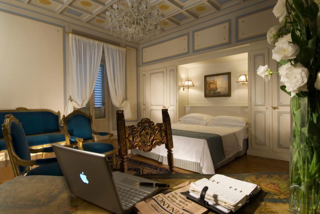 Posteľ alebo postele v izbe v ubytovaní Villa la Borghetta Spa Resort