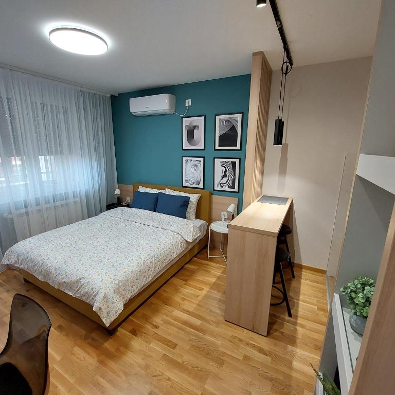 Postel nebo postele na pokoji v ubytování Studio Vera