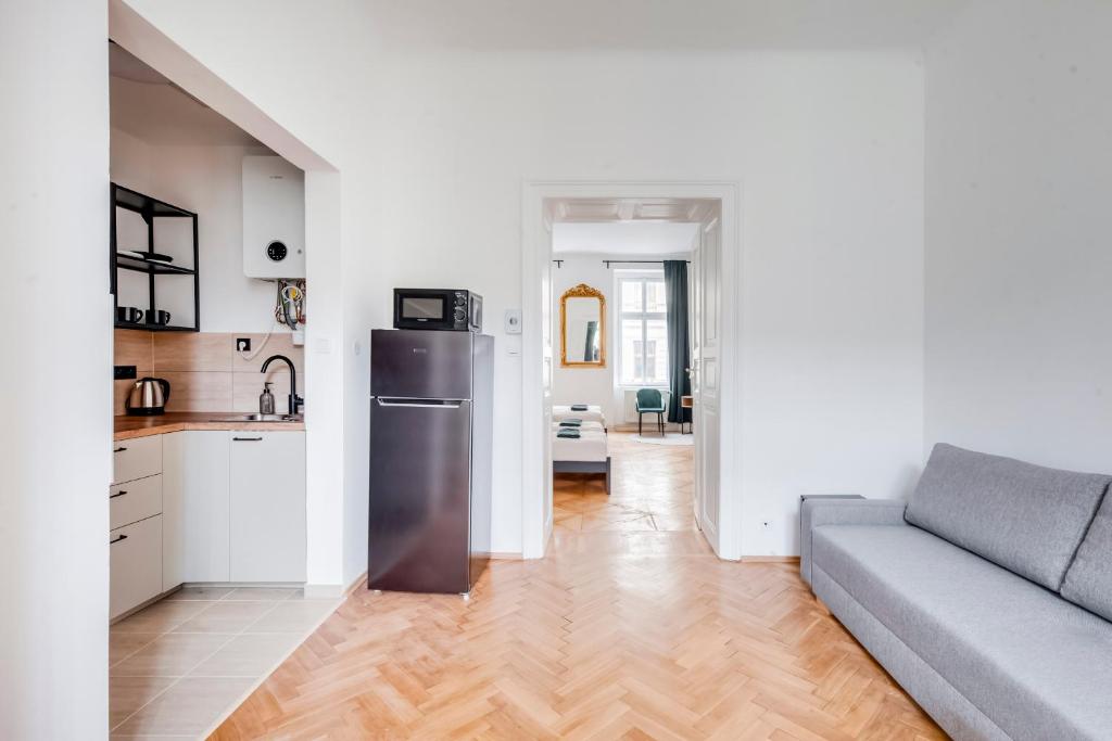 Kuchyň nebo kuchyňský kout v ubytování City center premium apartment Bohemia