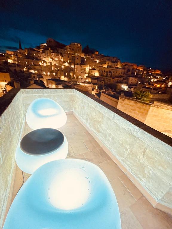 Nespecifikovaný výhled na destinaci Matera nebo výhled na město při pohledu z penzionu