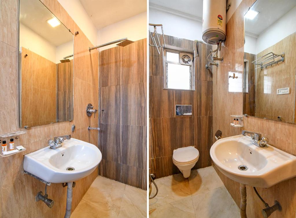 Koupelna v ubytování Hotel Q Inn