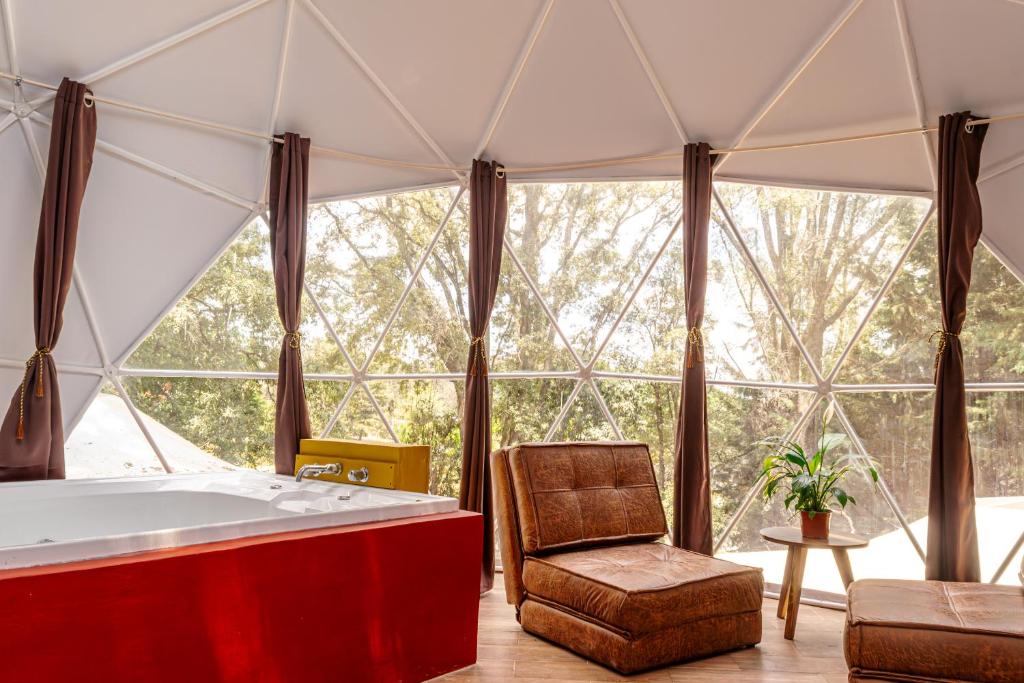 Postel nebo postele na pokoji v ubytování Glamping-Zingo