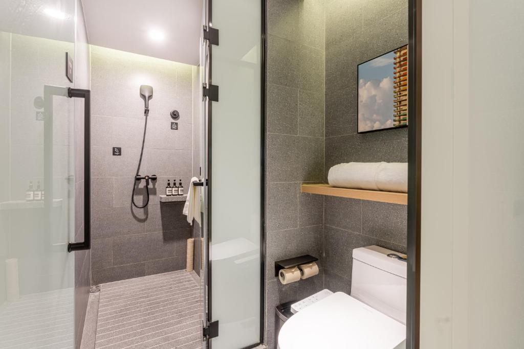 Koupelna v ubytování Atour Hotel Shanghai World Expo West Gaoke Road