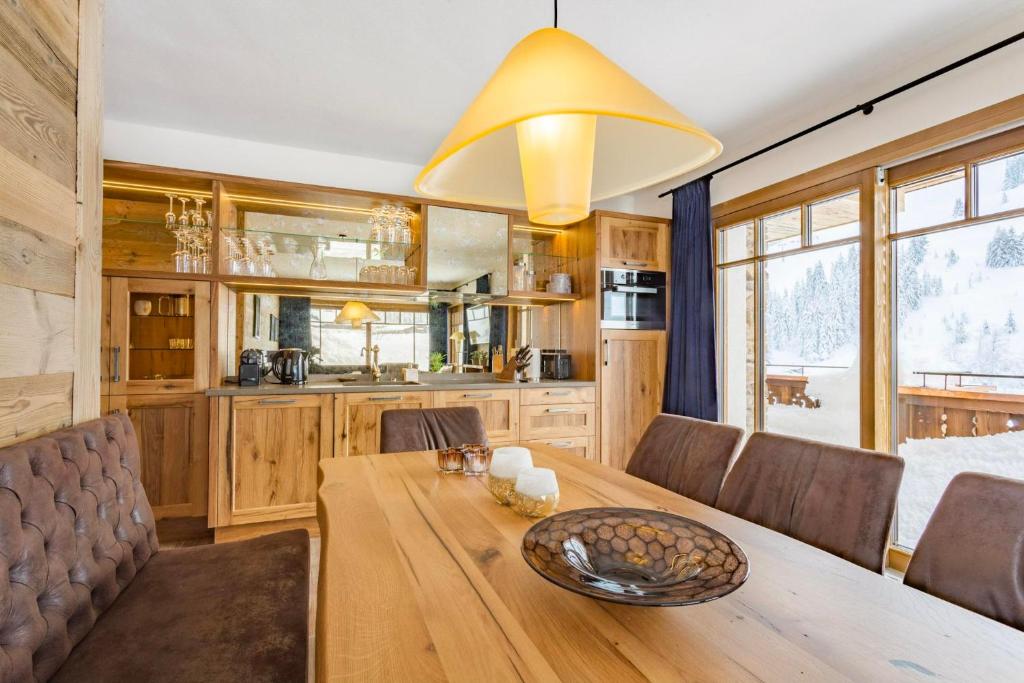 Kuchyň nebo kuchyňský kout v ubytování Alpenchalet Prinsengut