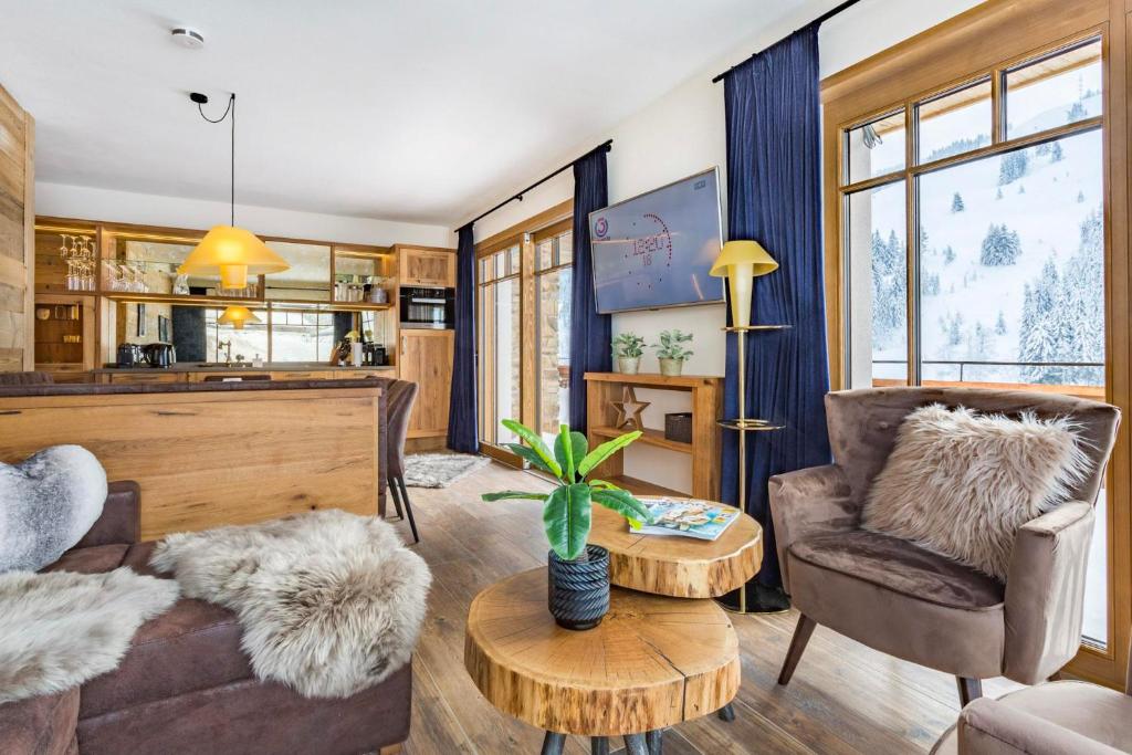 Posezení v ubytování Alpenchalet Prinsengut