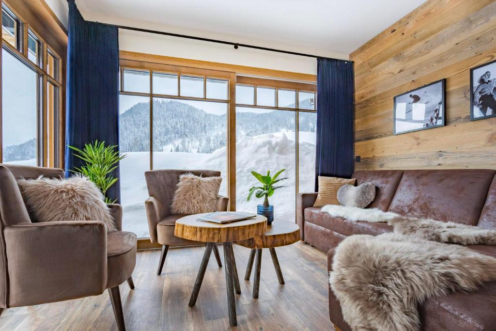 Posezení v ubytování Alpenchalet Prinsengut