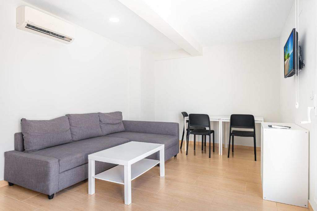 TV a/nebo společenská místnost v ubytování Apartamentos La Rosita Old Town B-21