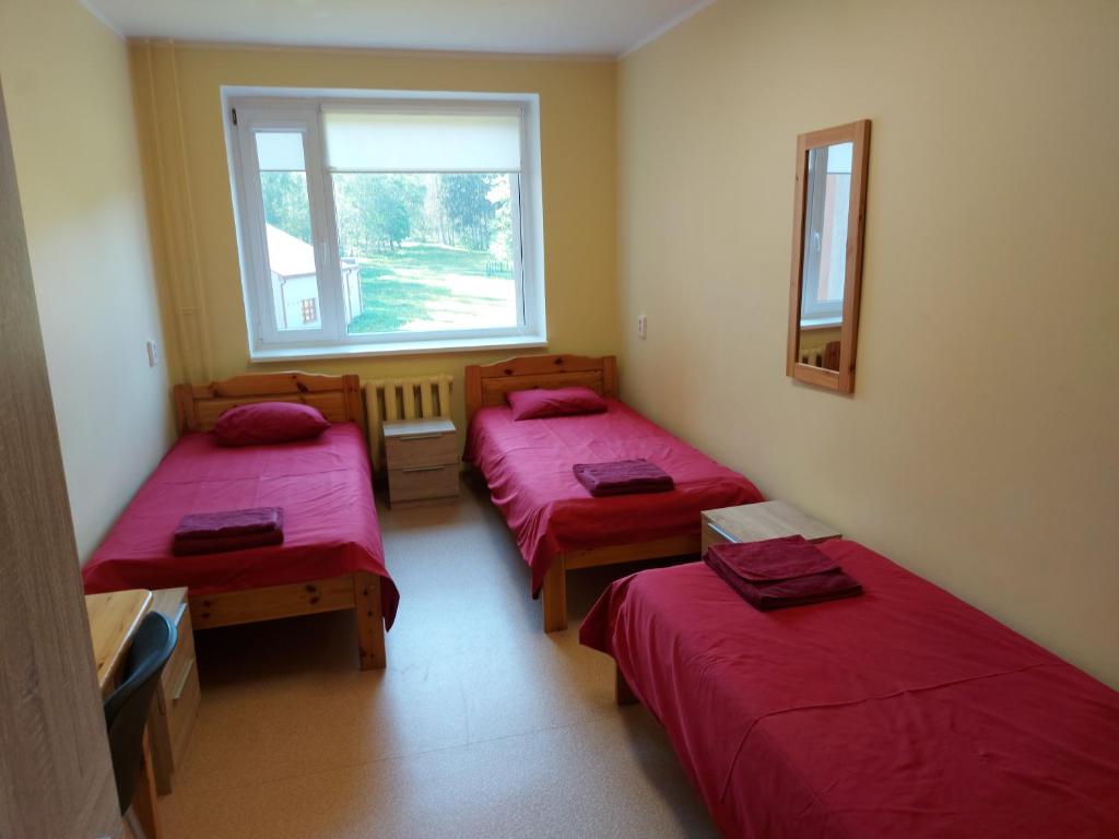 Postel nebo postele na pokoji v ubytování Kuremaa Külalistemaja