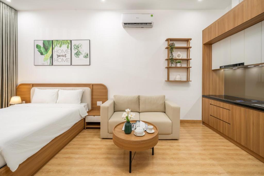 Postel nebo postele na pokoji v ubytování Delak Homestay
