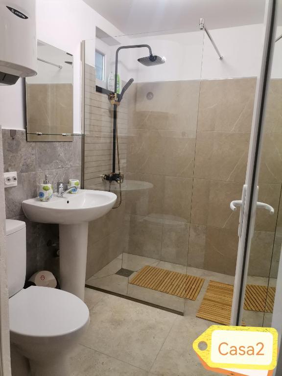 Koupelna v ubytování Casa Dașoveanu