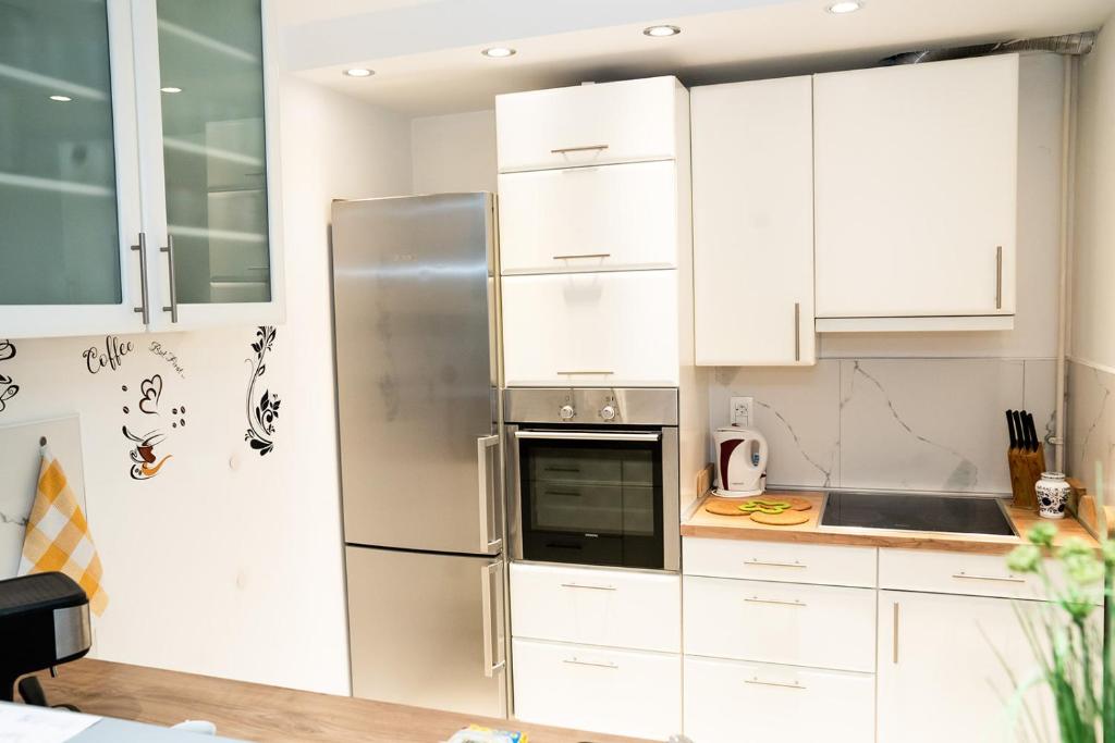 Kuchyňa alebo kuchynka v ubytovaní Casa de Dinca, 2 bedroom, big balcony, free parking zone