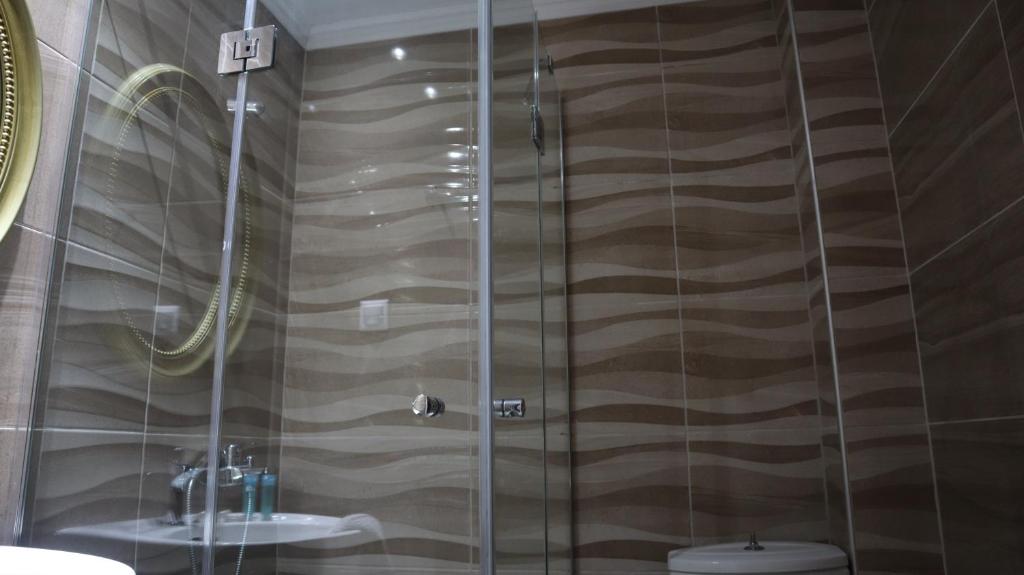 Koupelna v ubytování Hotel Viky